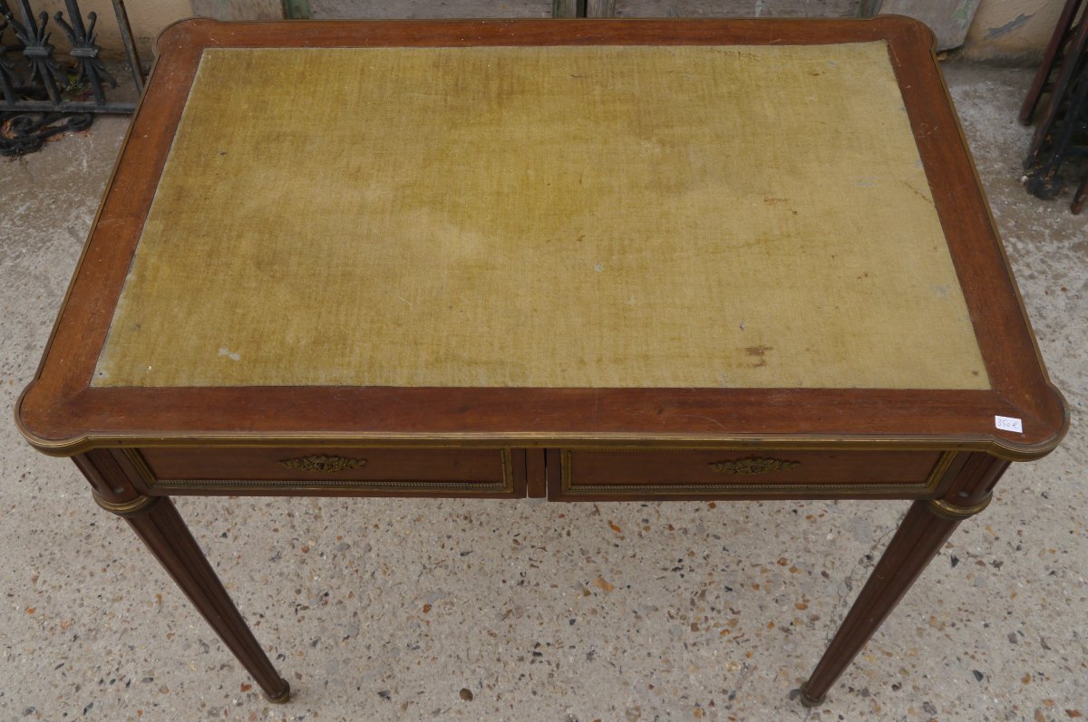 Petit bureau de style Louis 16 acajou-photo-6