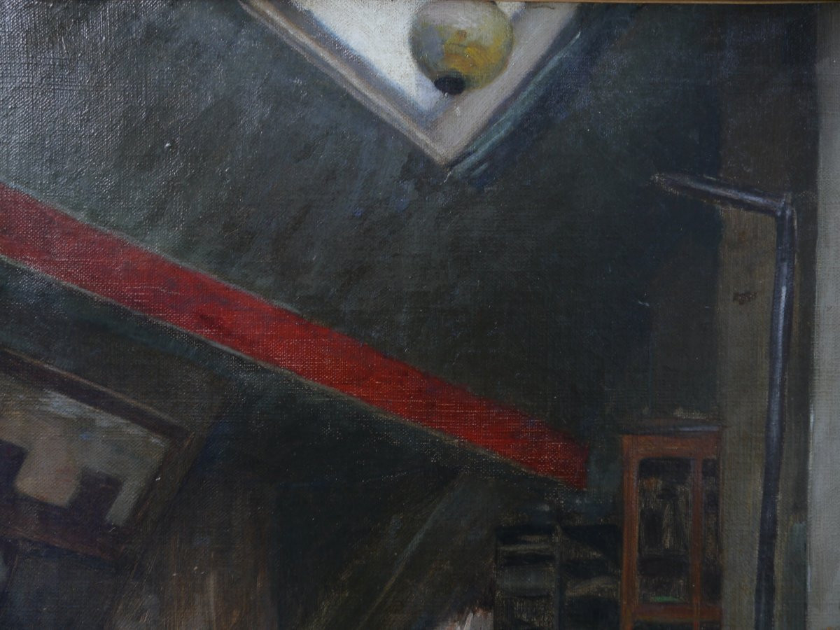 Un intérieur de collectionneur ou d'artiste sous les toits, vers 1900-photo-1