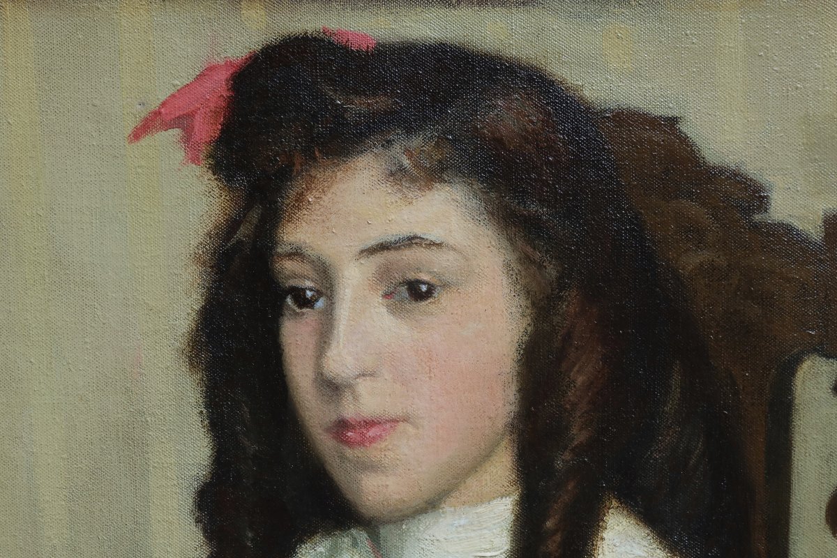 William MACKILLOP ou McKILLOP (1878-1937). Jeune fille pensive.-photo-4