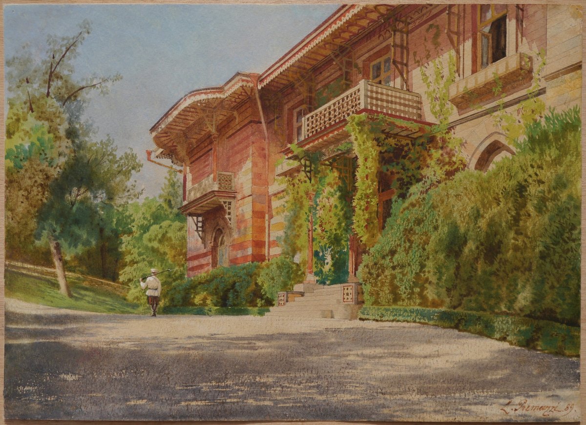 Luigi Ossipovich Premazzi (1814-1891). The Small Palace Of Alexander II In Livadia-photo-2