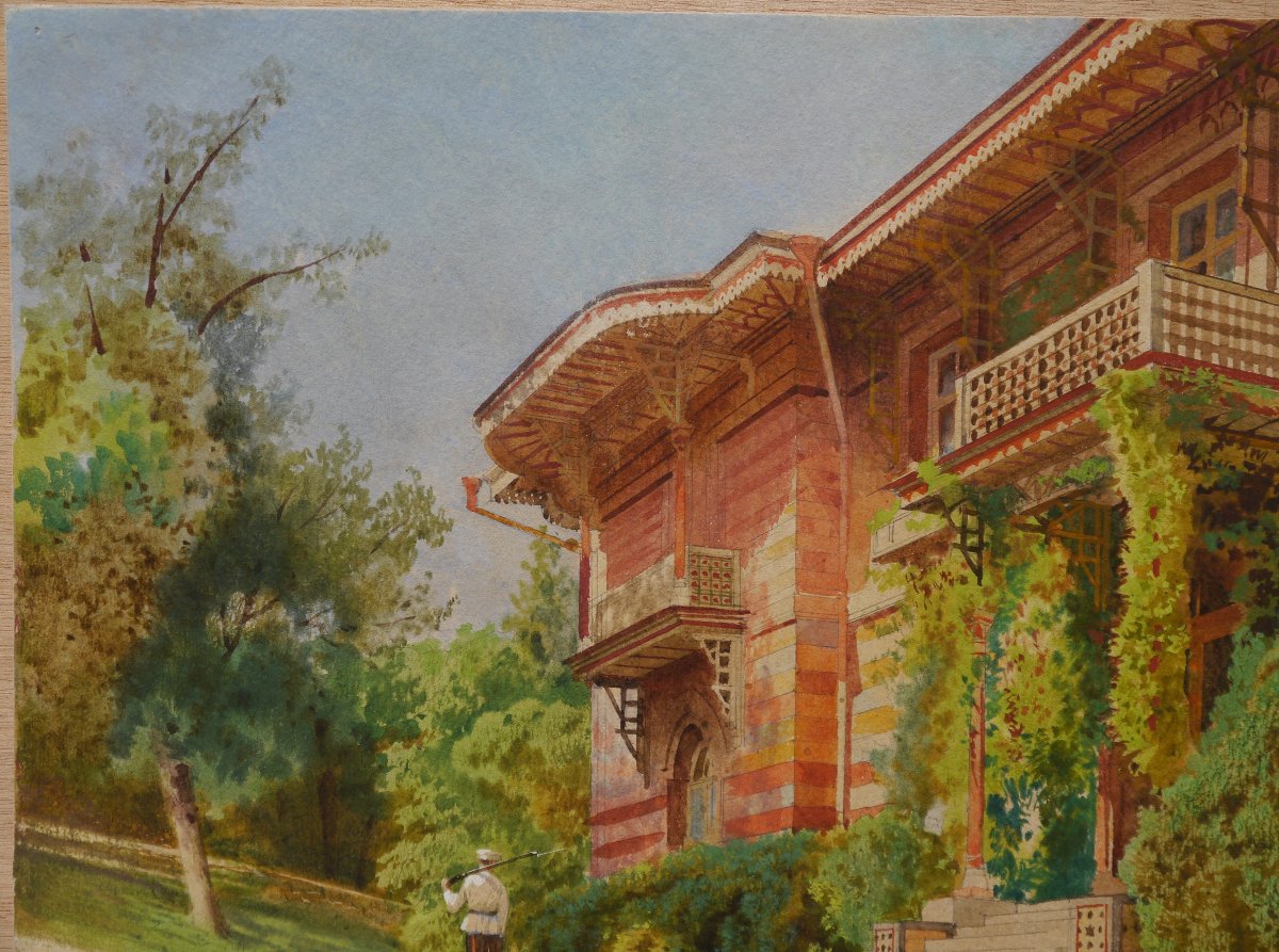Luigi Ossipovich Premazzi (1814-1891). The Small Palace Of Alexander II In Livadia-photo-3