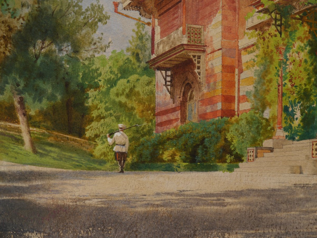Luigi Ossipovich Premazzi (1814-1891). The Small Palace Of Alexander II In Livadia-photo-4