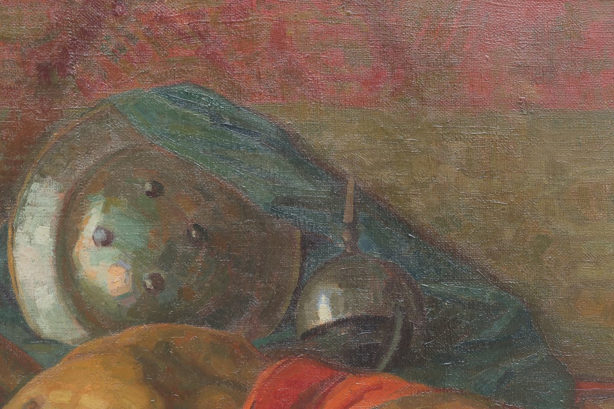 Guerrier se reposant. Grand tableau début XXè-photo-4