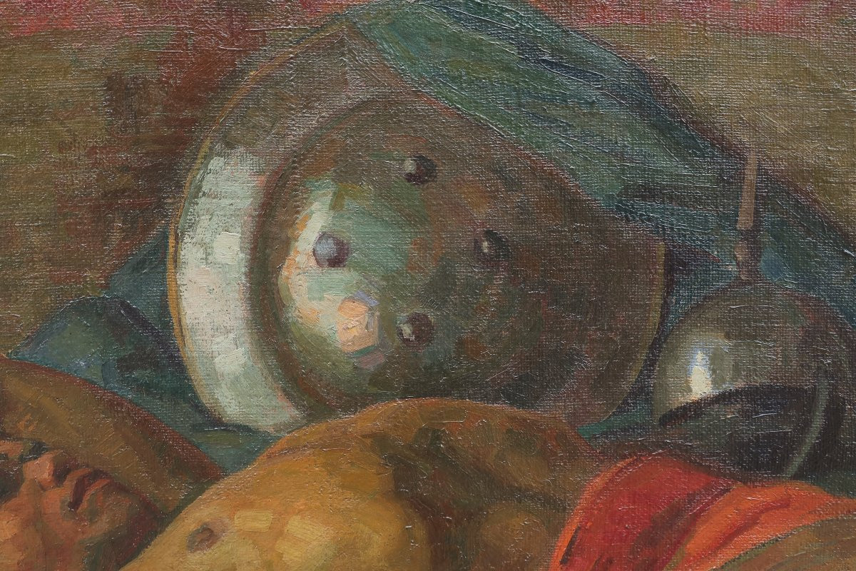 Guerrier se reposant. Grand tableau début XXè-photo-6