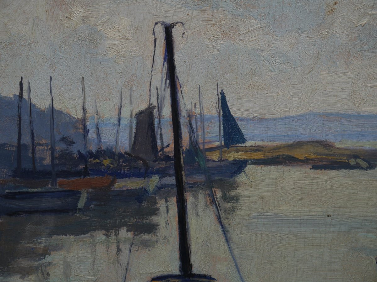 Bateaux de pêche à Tréboul. André STRAUSS (1885-1971)-photo-3