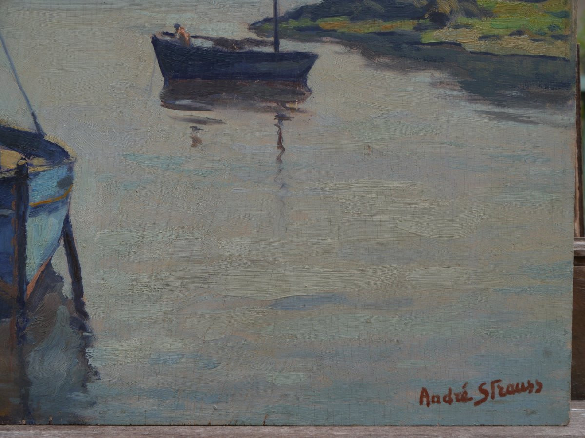 Bateaux de pêche à Tréboul. André STRAUSS (1885-1971)-photo-2