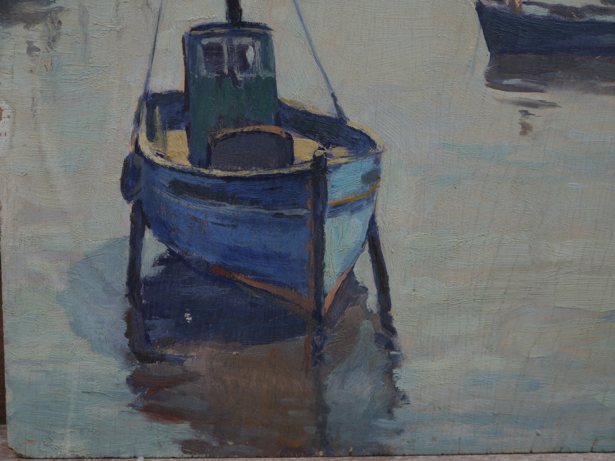 Bateaux de pêche à Tréboul. André STRAUSS (1885-1971)-photo-5