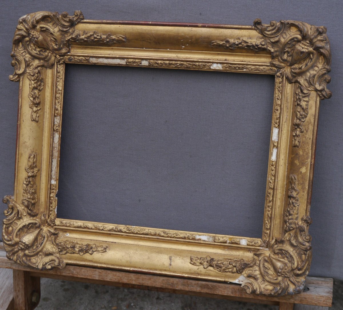 Cadre dor&eacute; Louis Philippe vue  33,3 x 24,5/25 cm,format 5F-photo-2