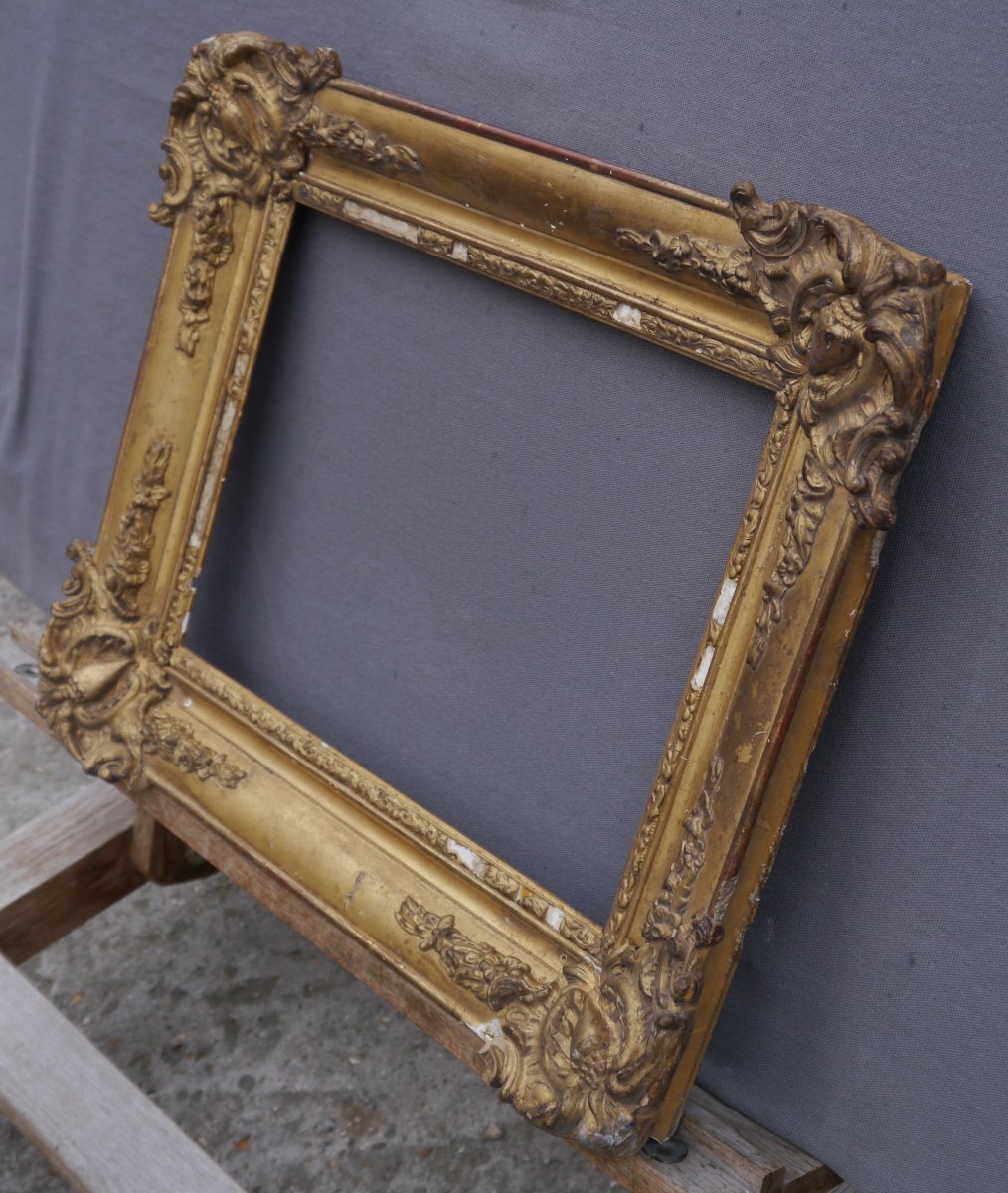 Cadre dor&eacute; Louis Philippe vue  33,3 x 24,5/25 cm,format 5F-photo-3