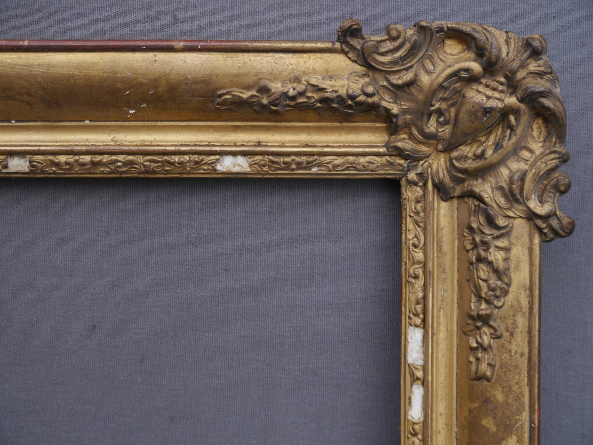 Cadre dor&eacute; Louis Philippe vue  33,3 x 24,5/25 cm,format 5F-photo-4