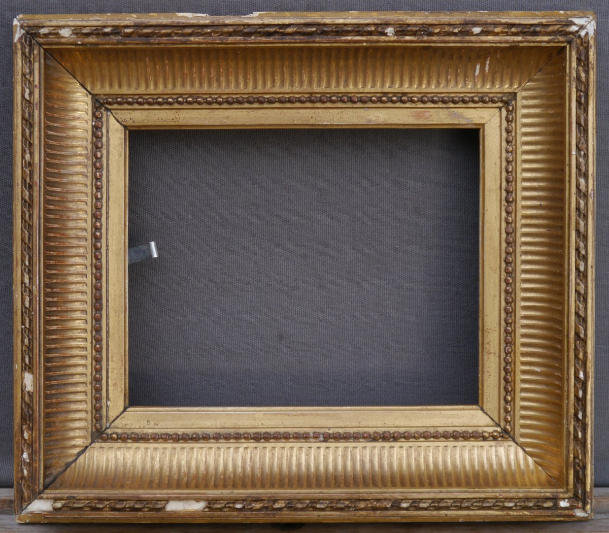 Petit cadre doré à canaux  vue 20,5x16 cm-photo-2