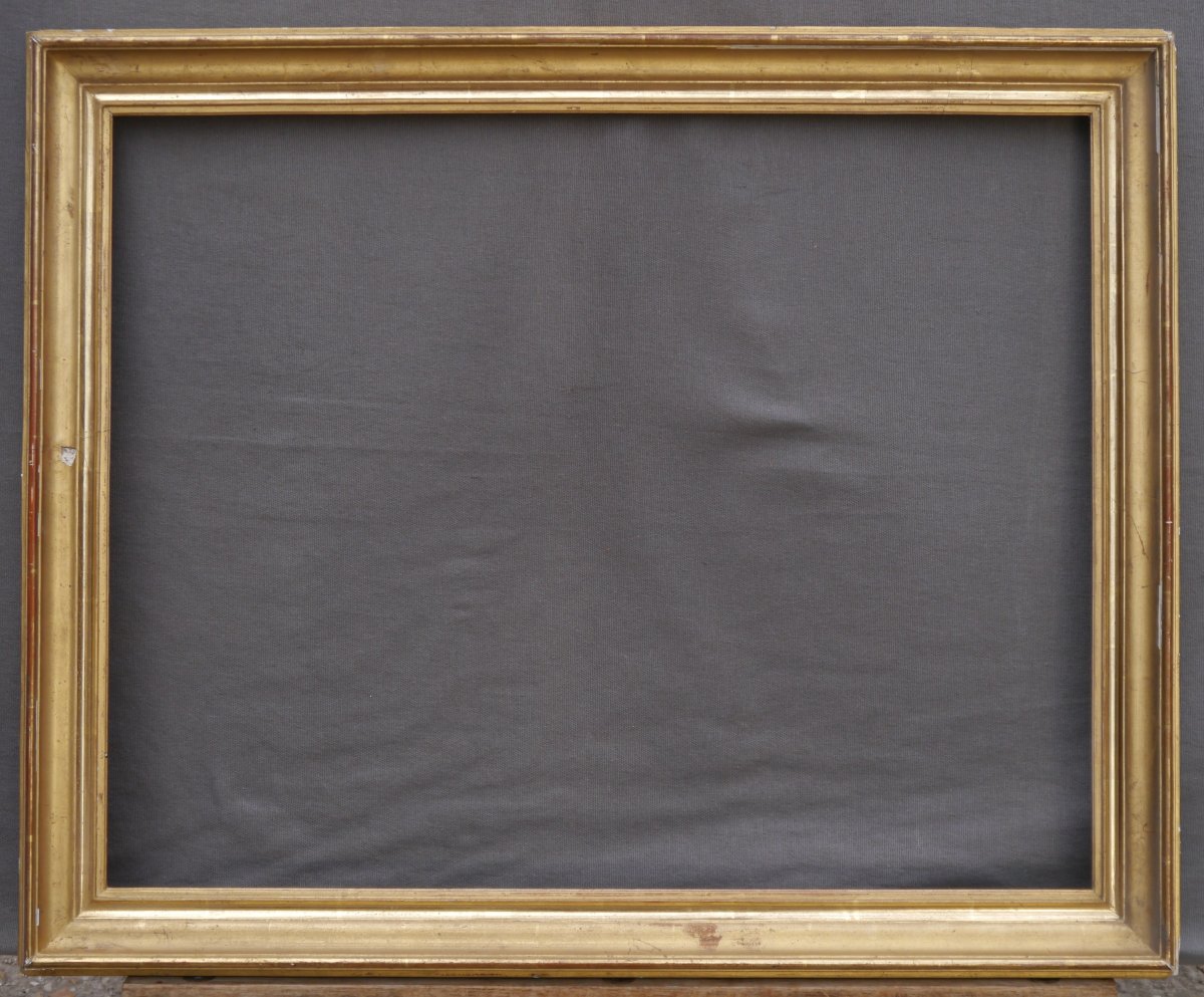 Gilt Frame, 19th Century Louis-philippe Style, View 61.7 X 48.7 Cm-photo-7