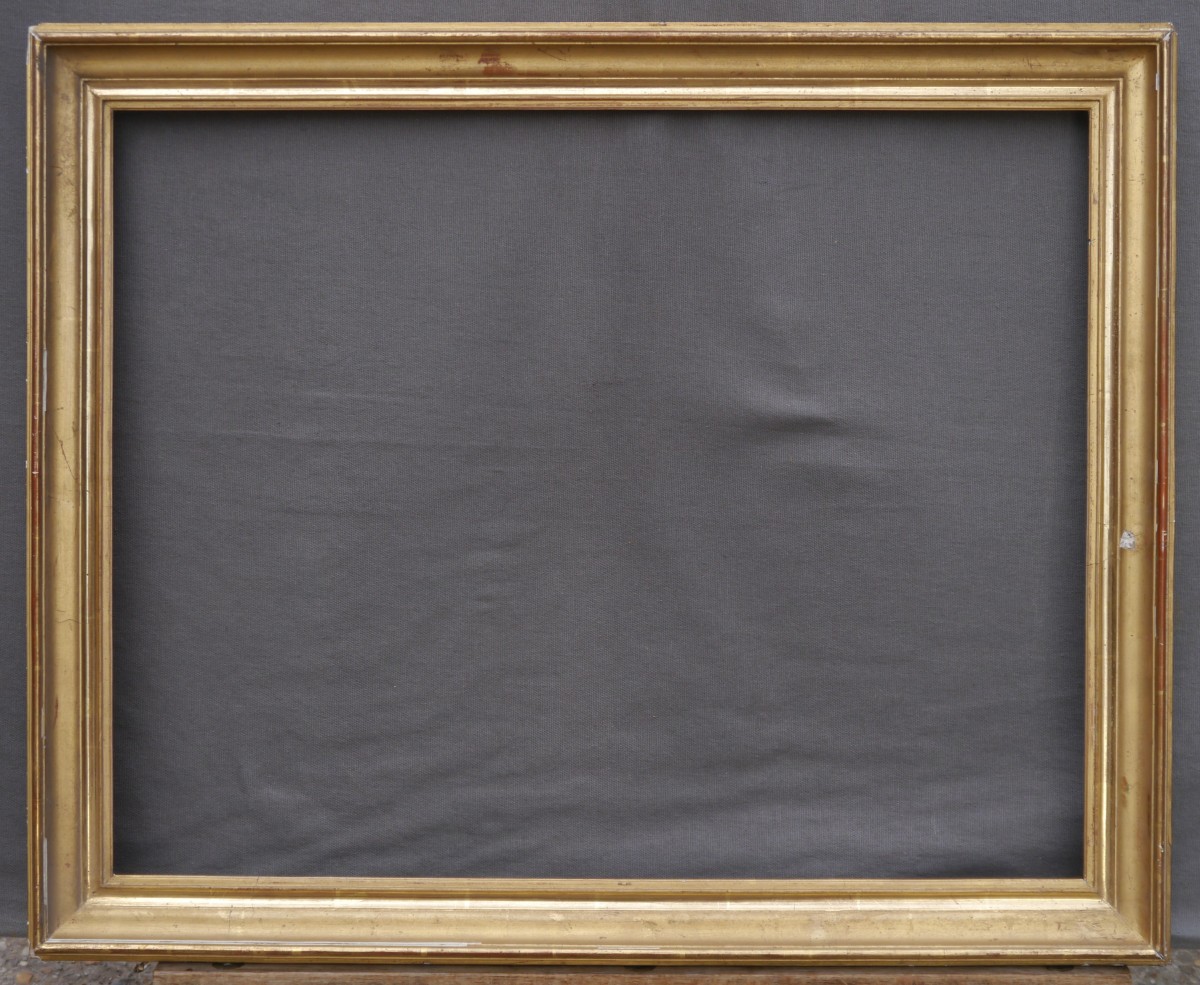 Gilt Frame, 19th Century Louis-philippe Style, View 61.7 X 48.7 Cm