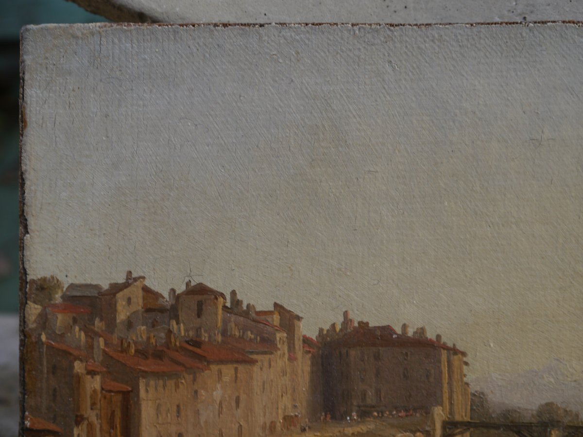 Grenoble, The Old Wooden Bridge Around 1834. Alexandre Debelle (1805-1897)-photo-6