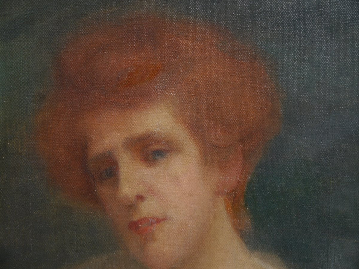 Portrait Of A Red-haired Woman, Early 20th Century-photo-4