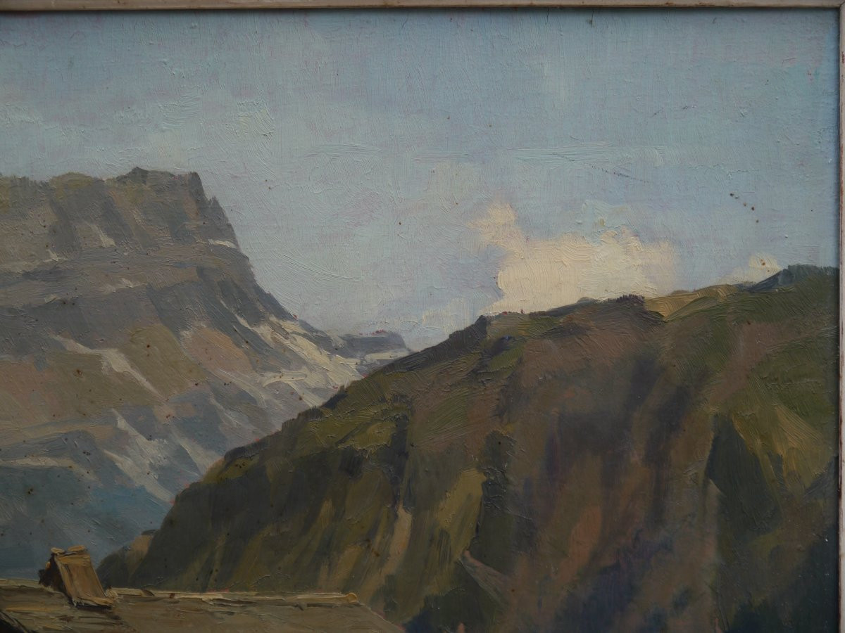 Charles Henry Contencin (1898-1955). Old Chalets In Vaudagne.-photo-4