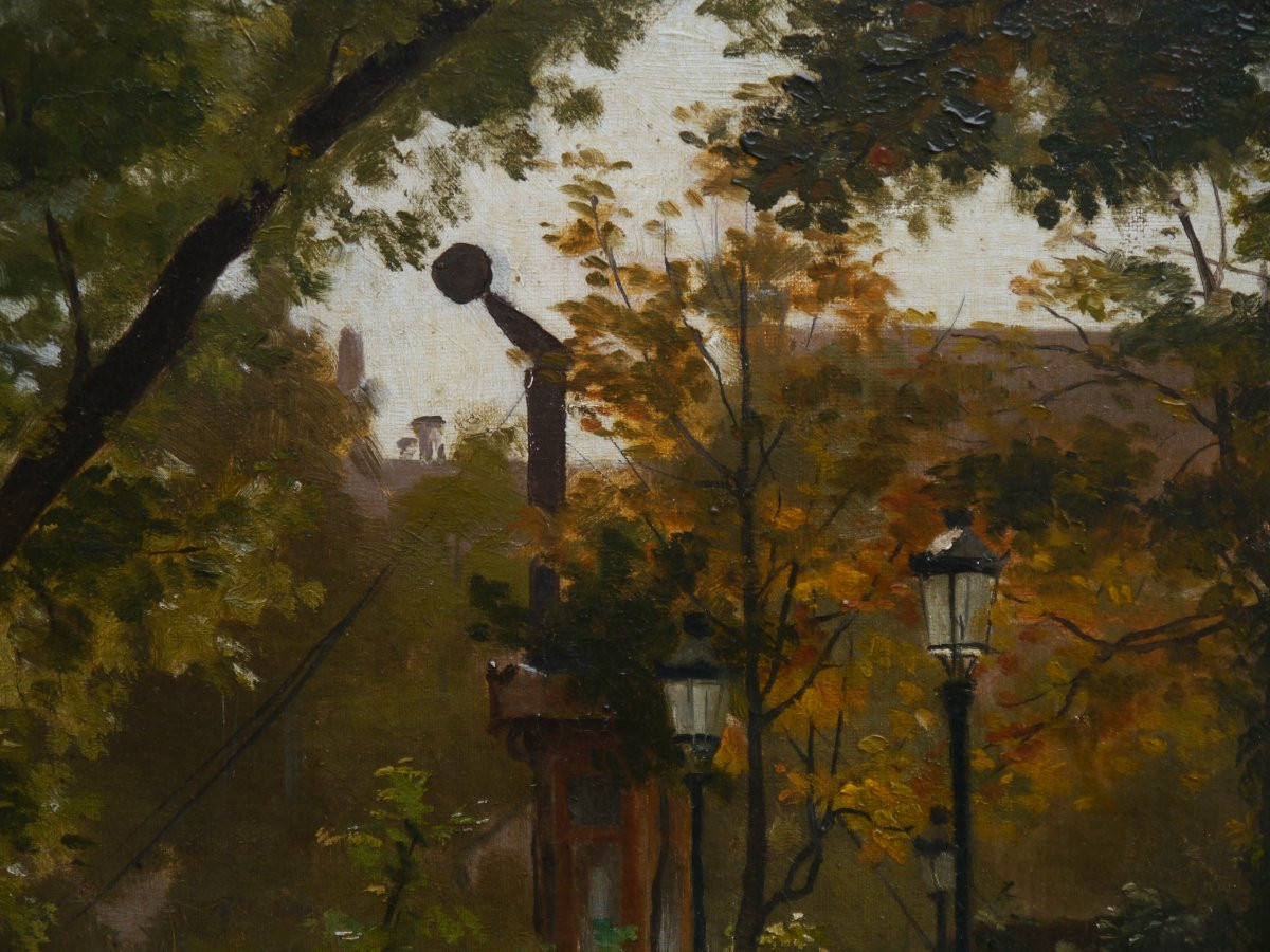 Paris, le square du Vert-Galant. Ecole française fin XIXè-photo-4