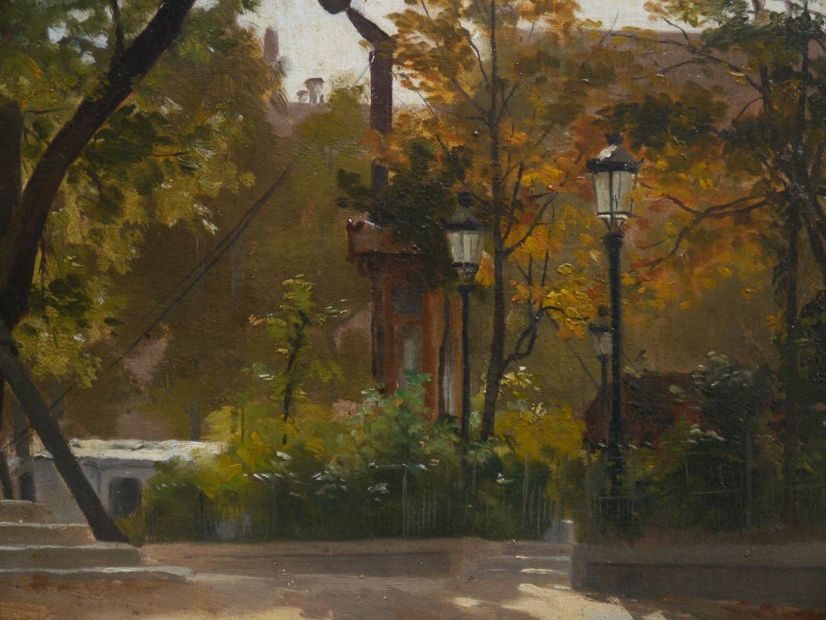 Paris, le square du Vert-Galant. Ecole française fin XIXè-photo-3