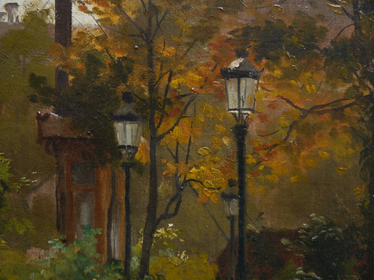 Paris, le square du Vert-Galant. Ecole française fin XIXè-photo-4