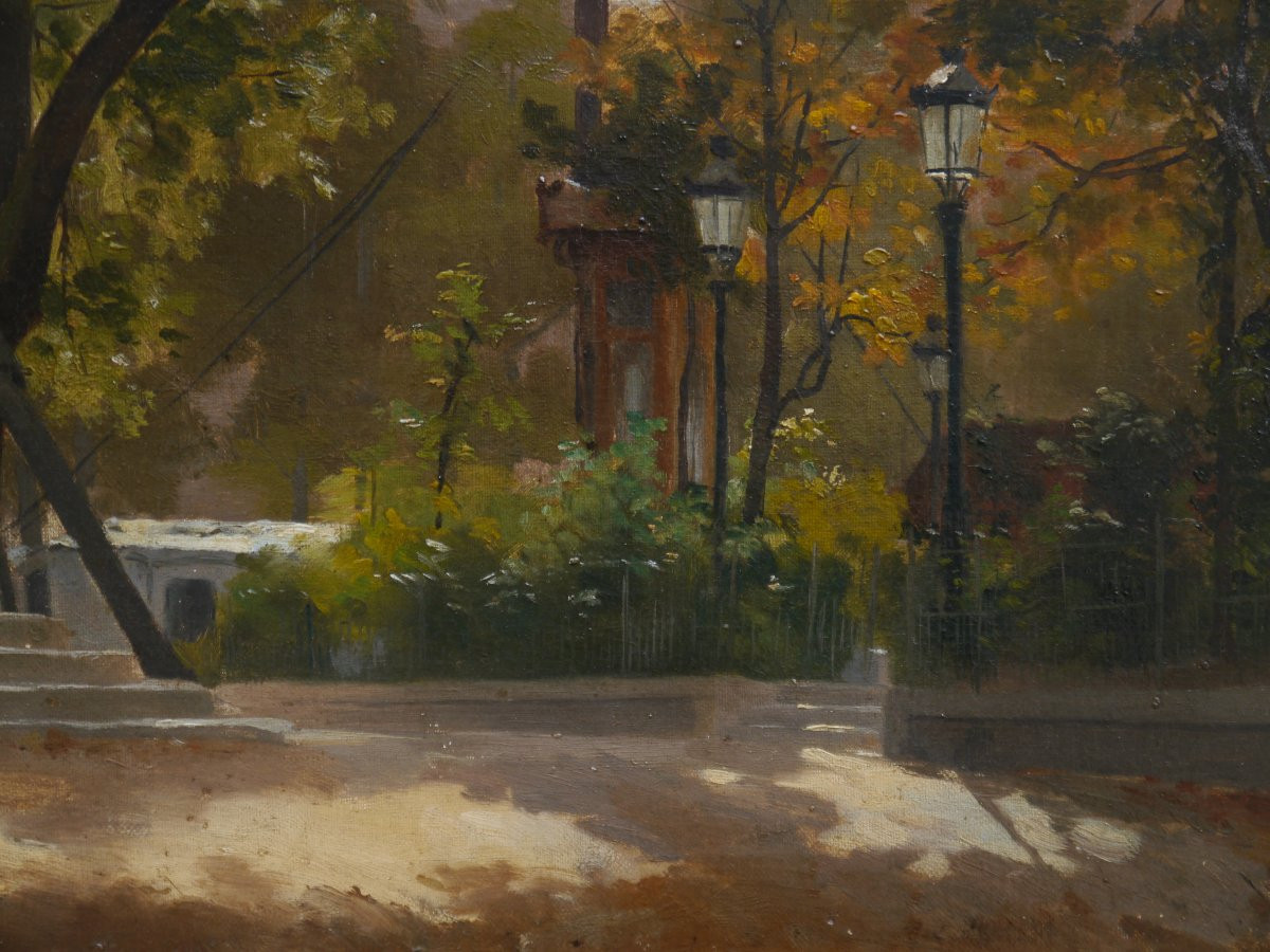 Paris, le square du Vert-Galant. Ecole française fin XIXè-photo-5