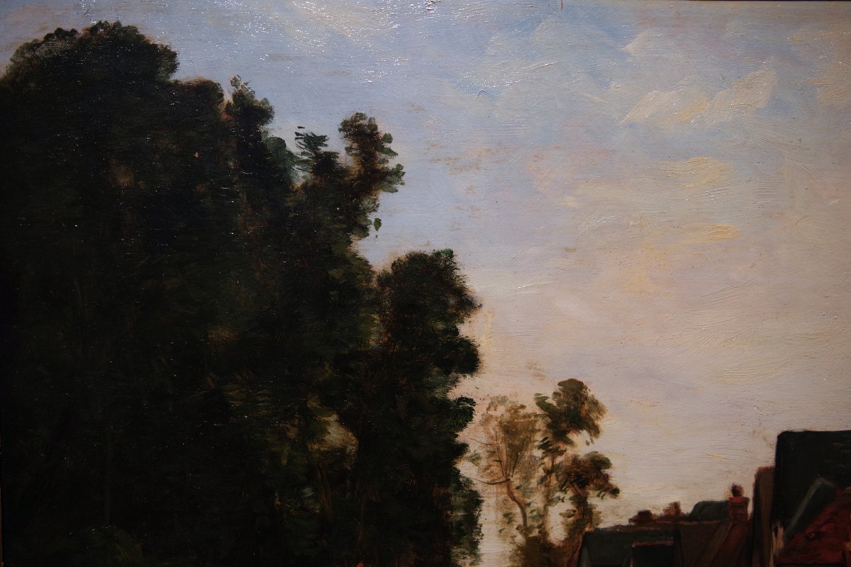 Hippolyte Camille Delpy (1842-1910). The Berneval Pond In Normandy, Circa 1880-photo-3