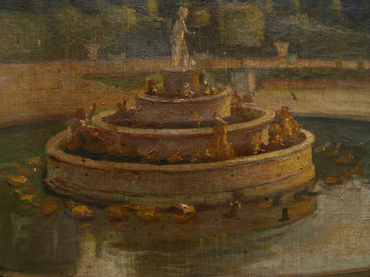 Versailles Park And Latona Fountain. Charles Clerambault (1885-?)-photo-3