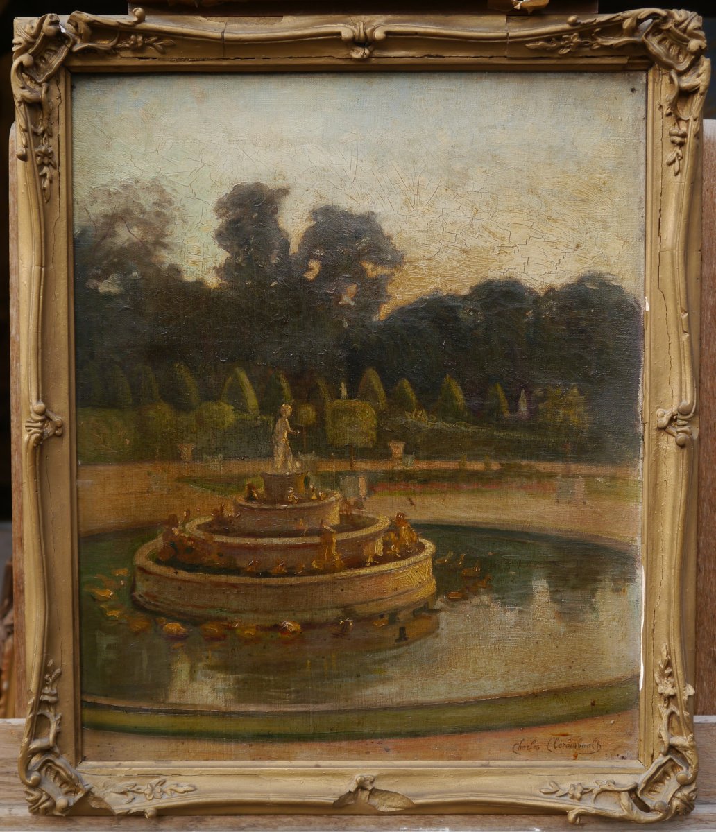 Versailles Park And Latona Fountain. Charles Clerambault (1885-?)-photo-8