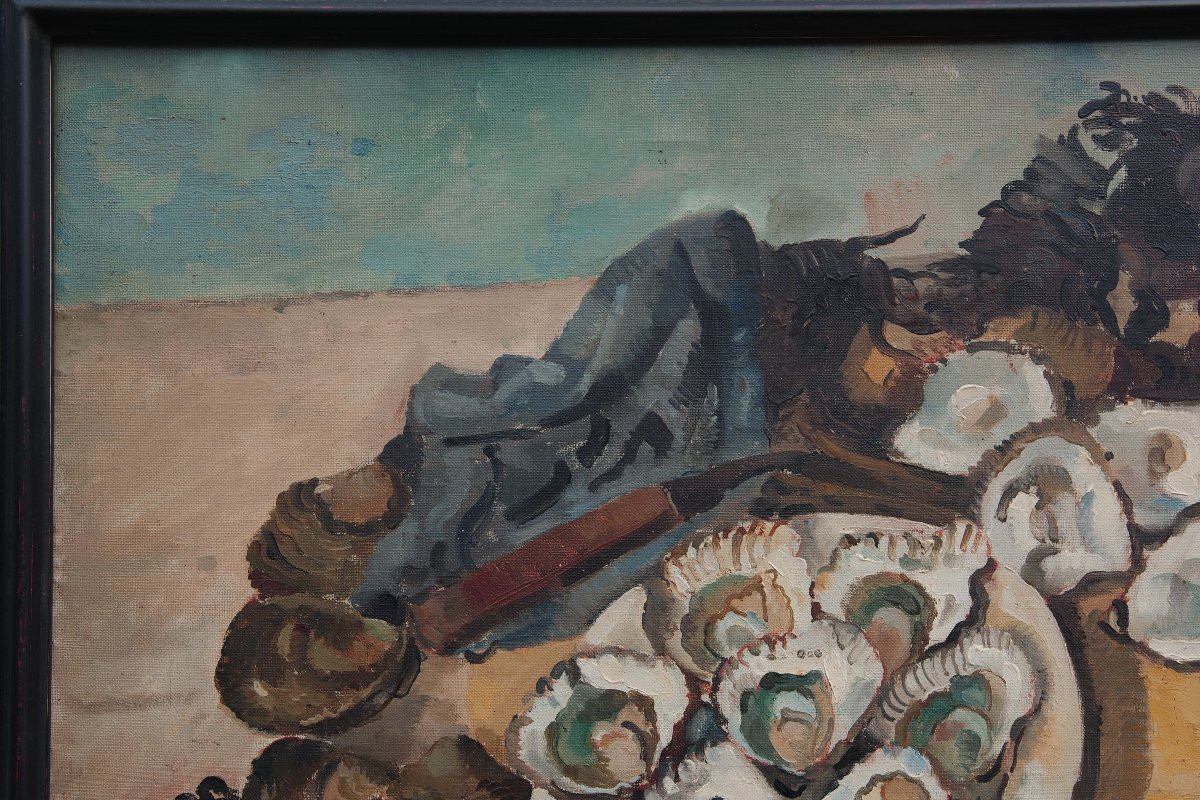Grande nature morte aux huitres. Edmond CERIA (1884-1955)-photo-2