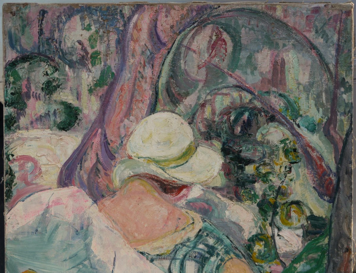 Femme au jardin l'été. Jeanne MORIDE (1881-1970)-photo-3