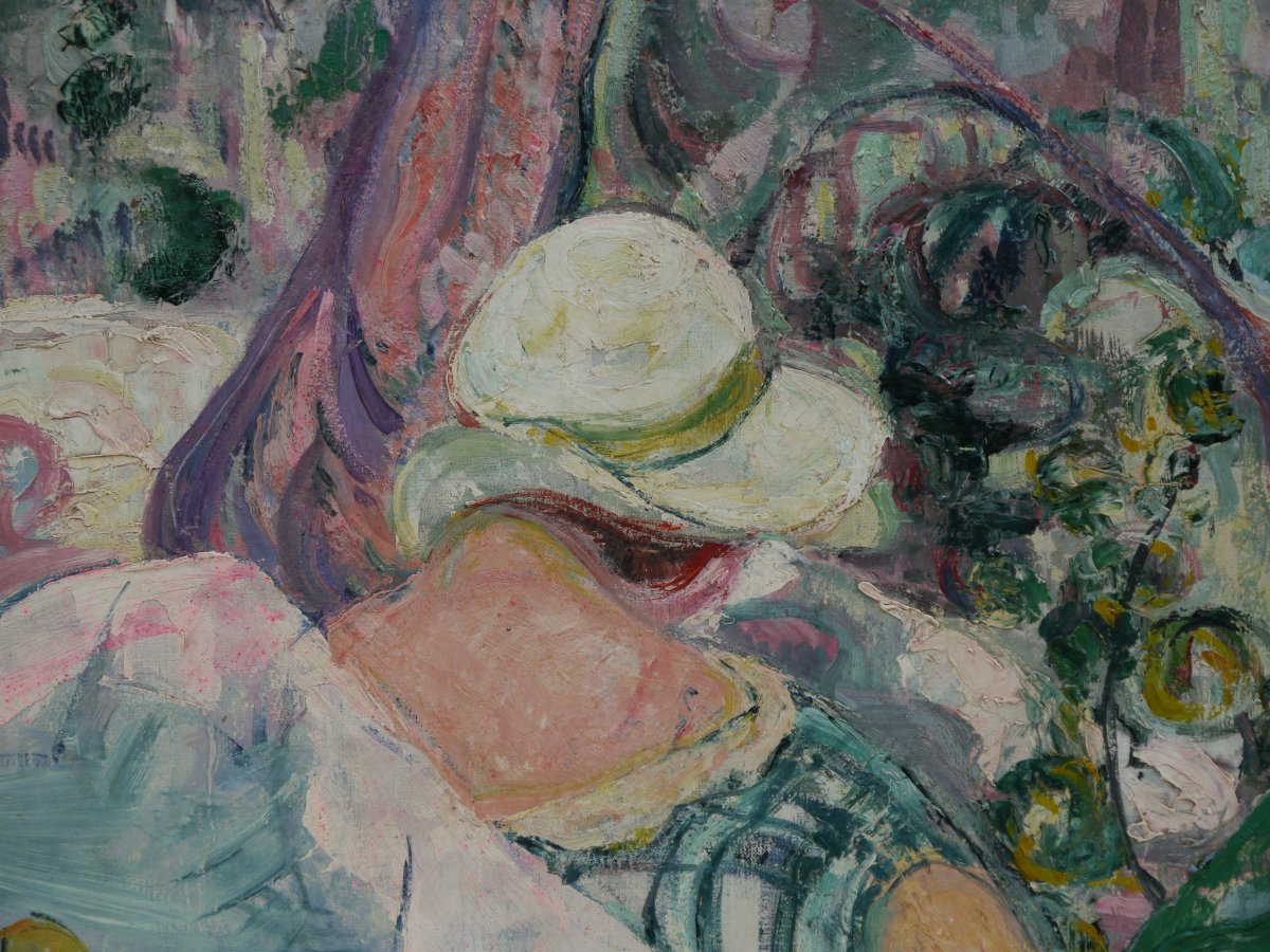 Femme au jardin l'été. Jeanne MORIDE (1881-1970)-photo-2