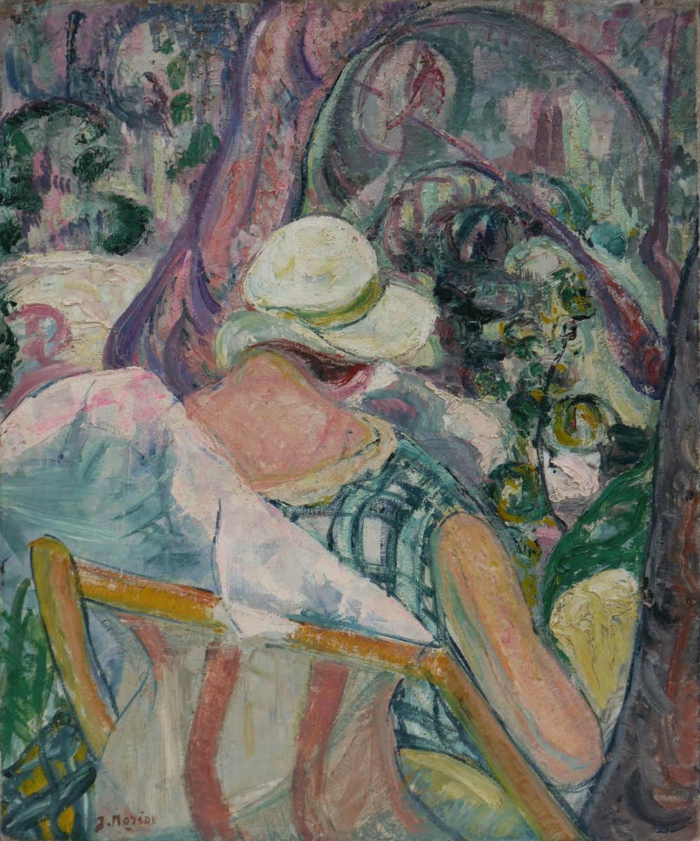 Femme au jardin l'été. Jeanne MORIDE (1881-1970)