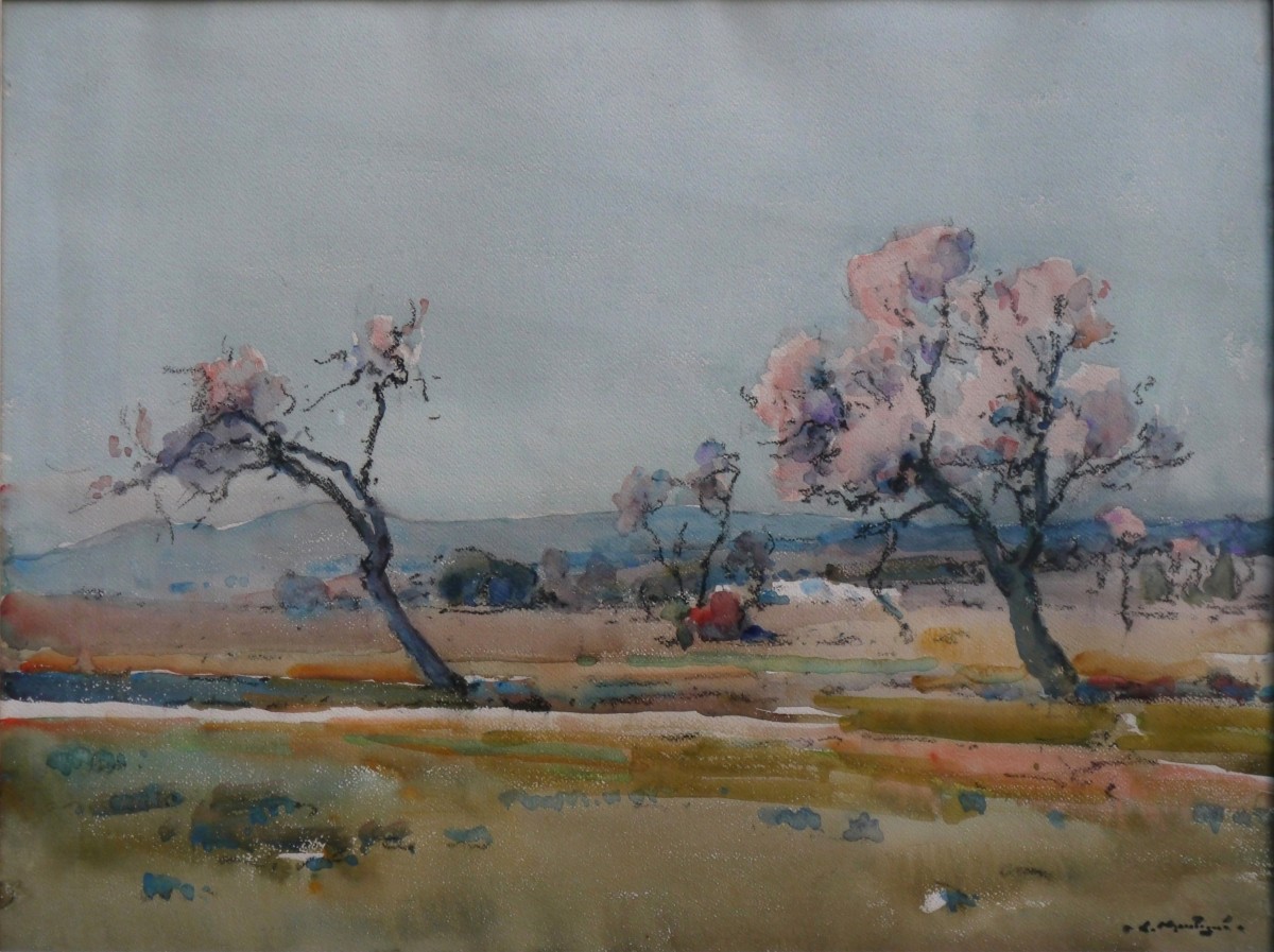 Louis Agricol MONTAGNÉ (1879-1960). Printemps en Provence.