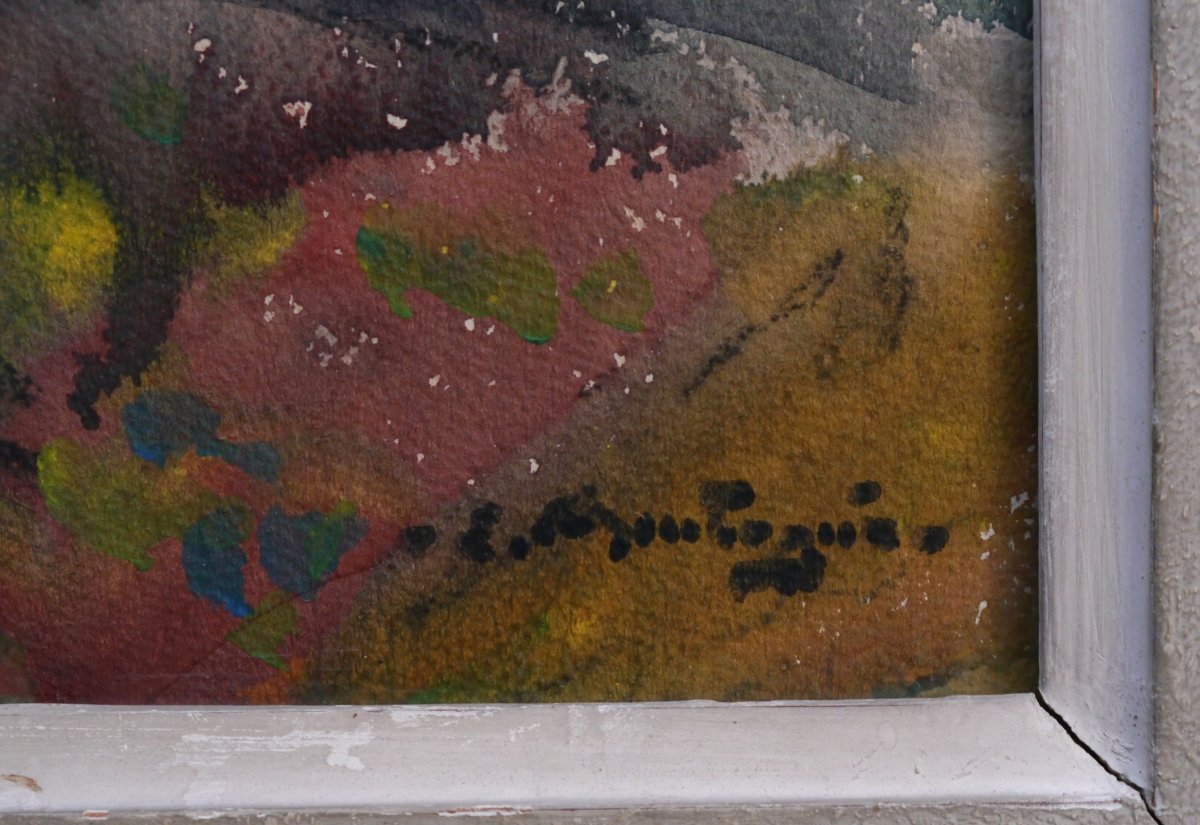 Louis Agricol MONTAGNÉ (1879-1960). Intérieur provençal.-photo-5