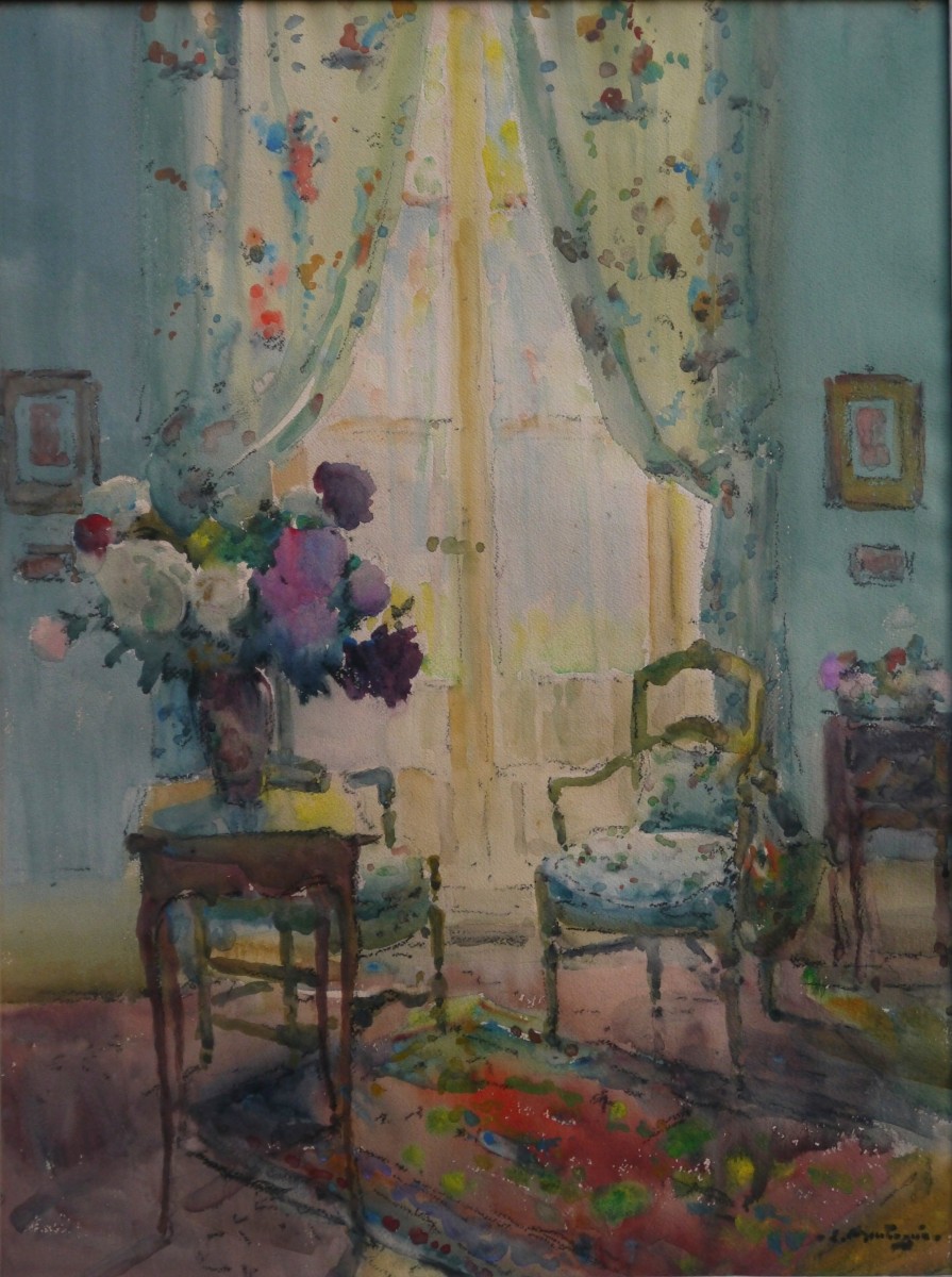 Louis Agricol MONTAGNÉ (1879-1960). Intérieur provençal.