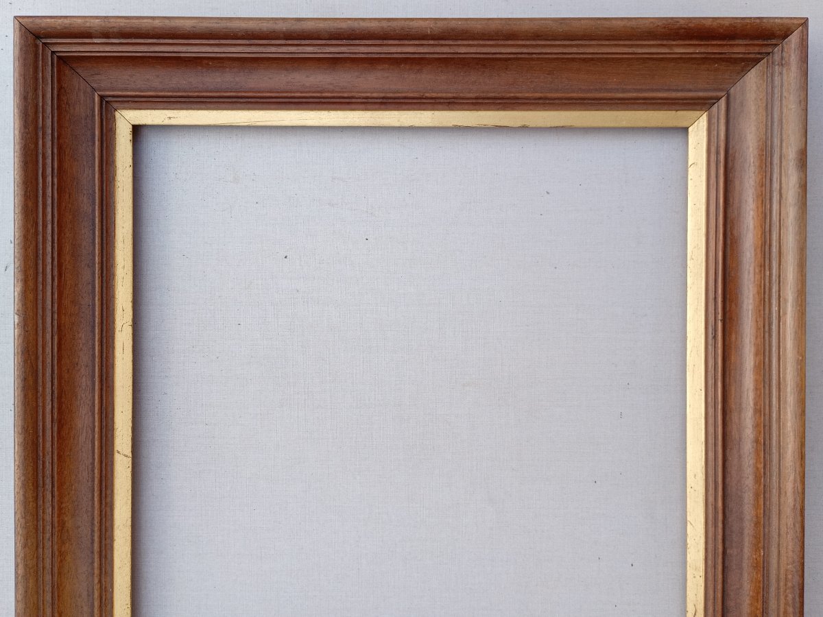 Wooden Frame Circa 1900, View 38x31 Cm-photo-3