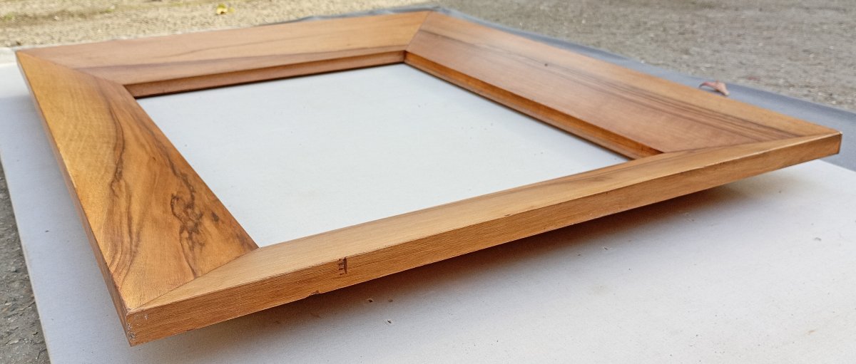 Large cadre en noyer, vue 46x35,5 cm-photo-1