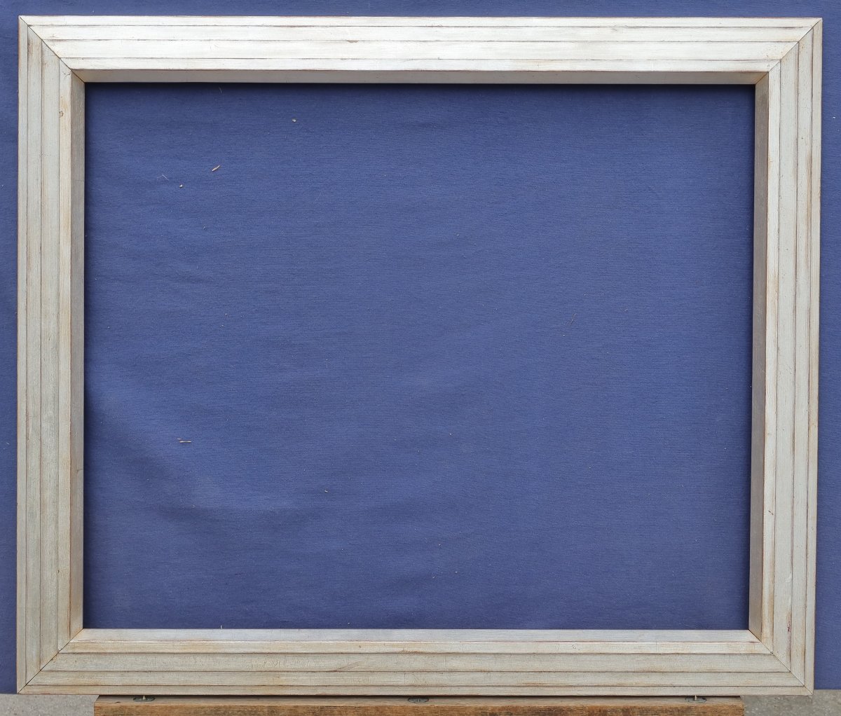 Beautiful Silver Frame With Stepped Profile For 15f Format (65x54 Cm), Viewable 63.5x52 Cm-photo-2