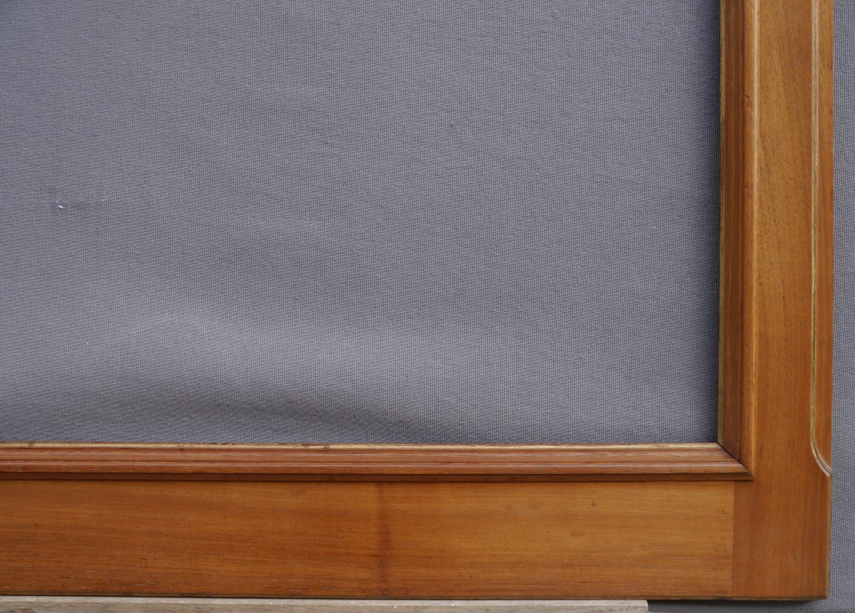 Art Nouveau Walnut Frame, Visible Area 45.5/43x69 Cm-photo-4