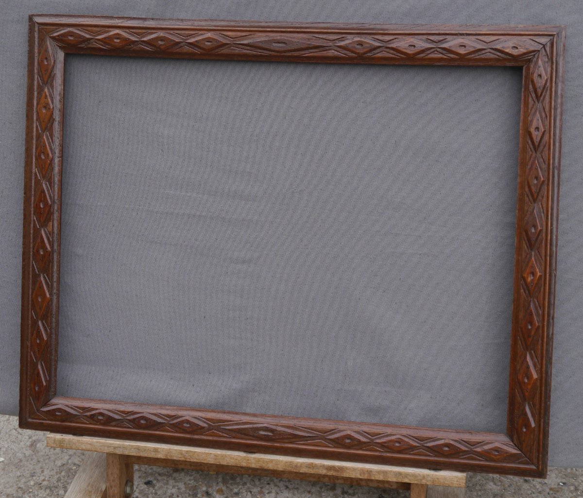 Oak Wood Frame, 65x50 Cm View, Diamond Pattern-photo-4