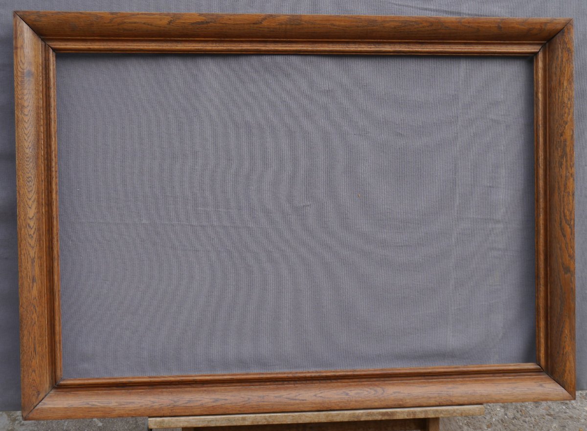 Large 19th-century Oak Frame, 88x58 Cm Image-photo-2