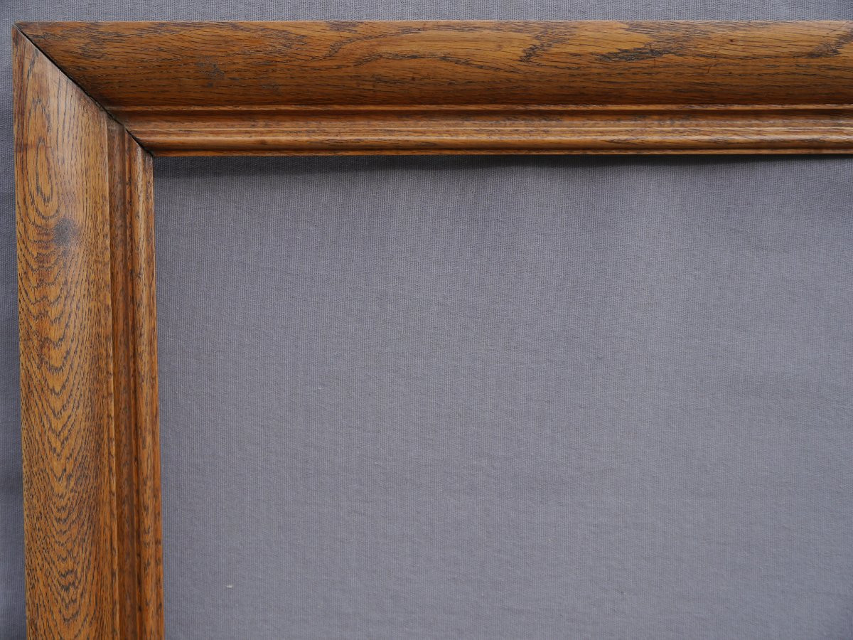 Large 19th-century Oak Frame, 88x58 Cm Image-photo-2