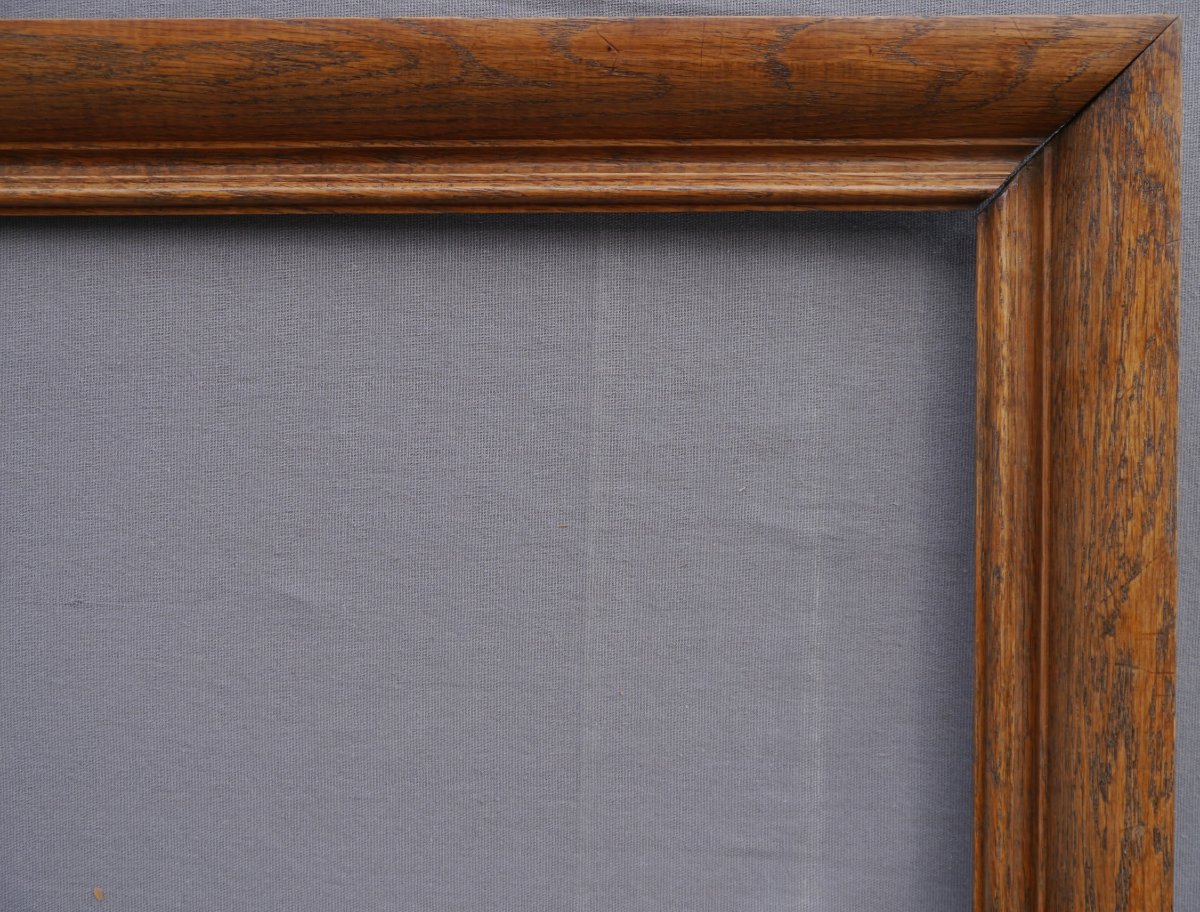 Large 19th-century Oak Frame, 88x58 Cm Image-photo-3