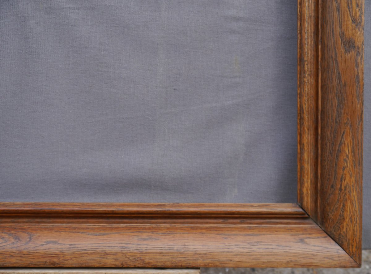 Large 19th-century Oak Frame, 88x58 Cm Image-photo-4