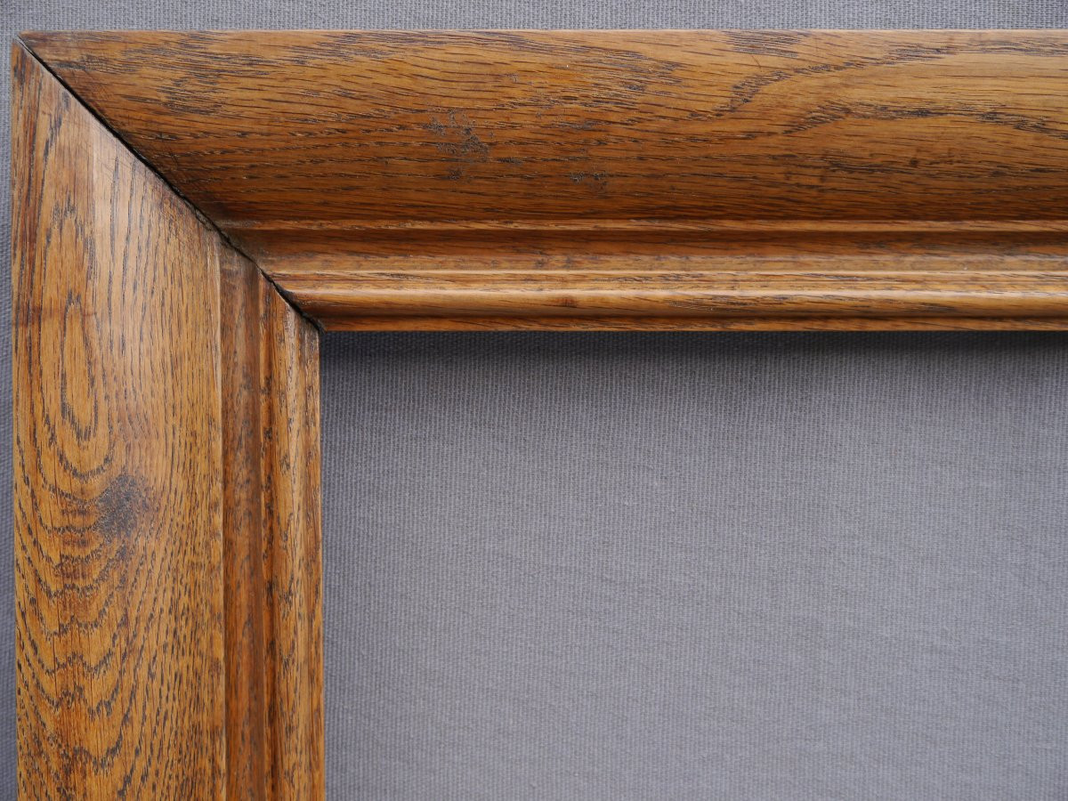 Large 19th-century Oak Frame, 88x58 Cm Image-photo-6