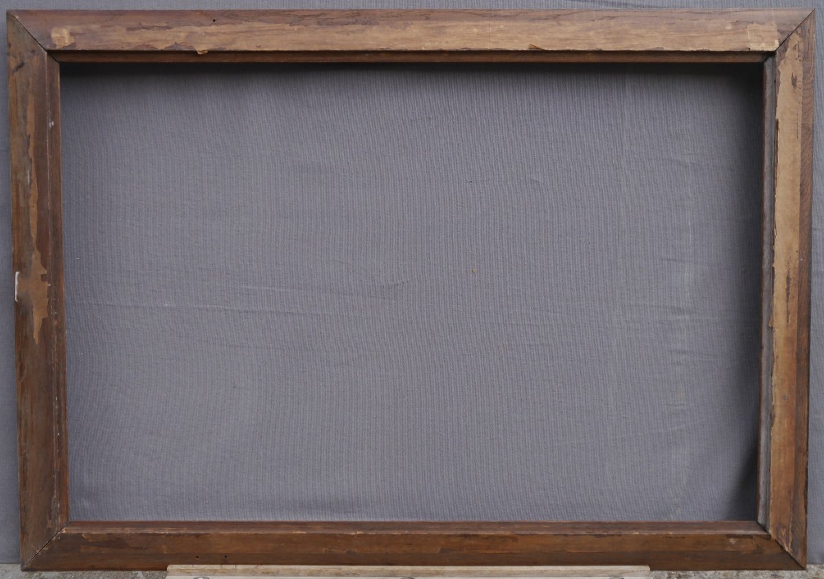 Large 19th-century Oak Frame, 88x58 Cm Image-photo-8