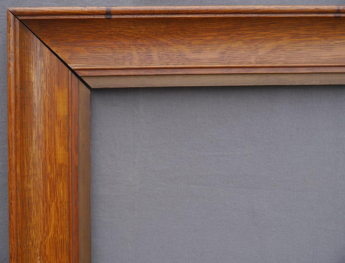 Oak Wood Frame, 15f, View 63.5x52.5 Cm, Circa 1900-photo-4
