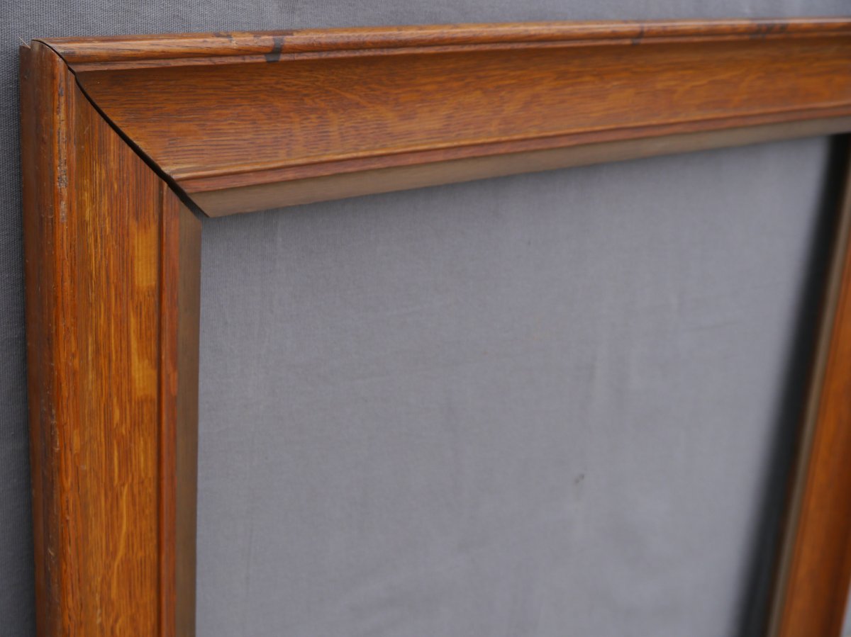 Oak Wood Frame, 15f, View 63.5x52.5 Cm, Circa 1900-photo-1