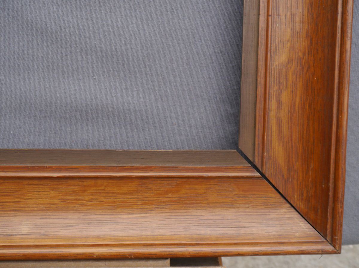 Oak Wood Frame, 15f, View 63.5x52.5 Cm, Circa 1900-photo-3