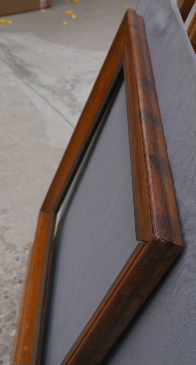 Oak Wood Frame, 15f, View 63.5x52.5 Cm, Circa 1900-photo-5