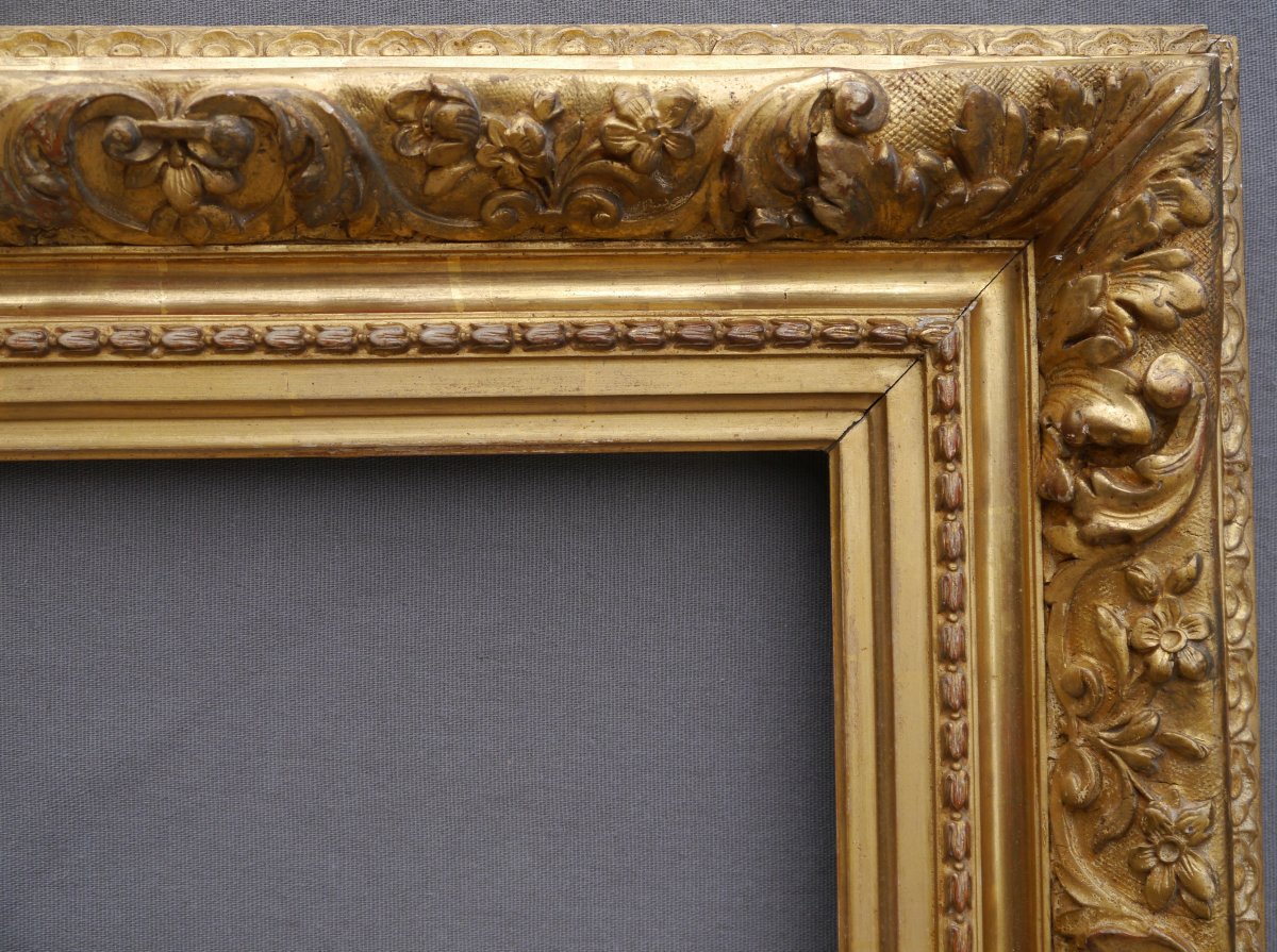 Beau cadre doré XIXè 10P vue 54x36,5 cm-photo-3